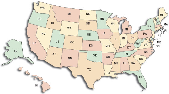 Map of free preschool in the United States